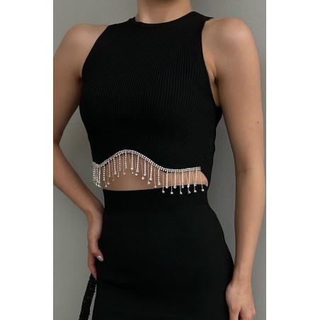 Top Crope En Maille SHEIN - 1