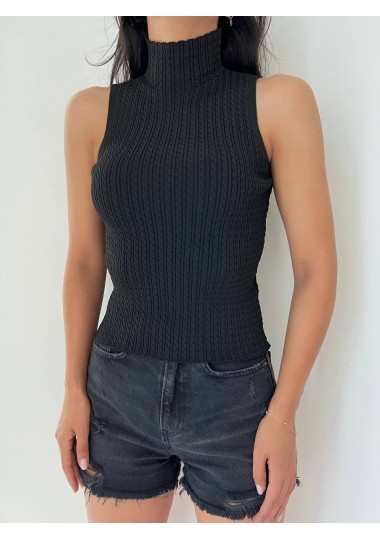 Top Crope En Maille SHEIN - 2