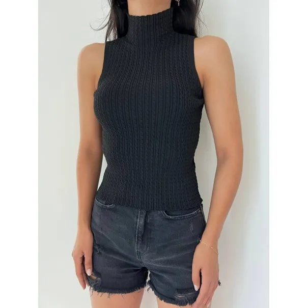 Top En Maille Col Montant SH/5742 - Unbranded Top En Maille Col Montant SH/5742 - Unbranded