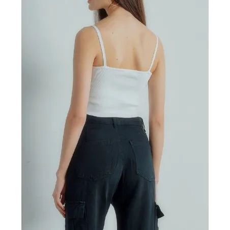 Crop top style corset  à bretelles fines  SH/3589 - Bis