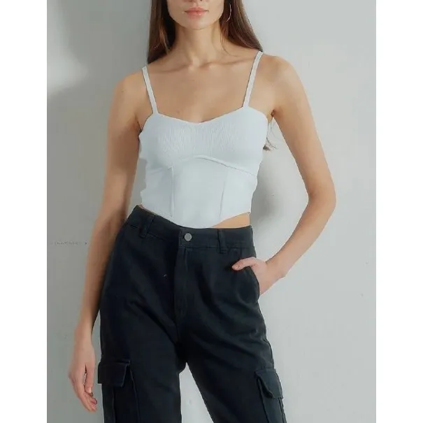 Crop top style corset à bretelles fines SH/3589 - Bis Crop top style corset à bretelles fines SH/3589 - Bis