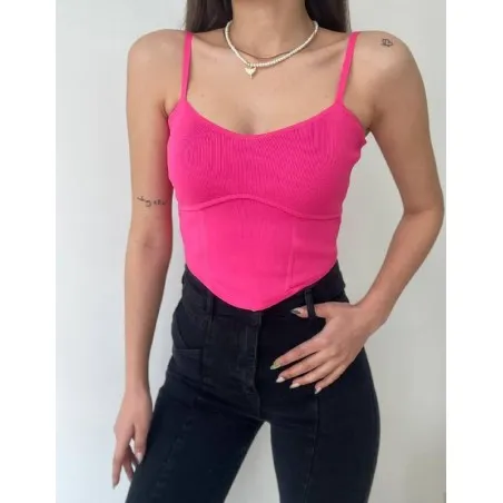 Crop top style corset  à bretelles fines  SH/3589 - Bis