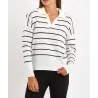 Pull rayé en maille avec col  SH/3276 - Bis