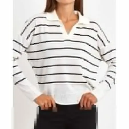 Pull rayé en maille avec col  SH/3276 - Bis