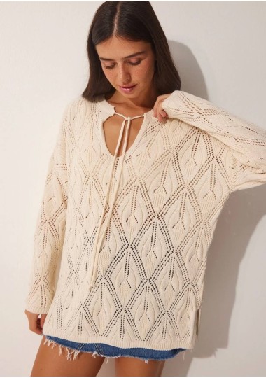 Pull crochet manches longues SH/6765