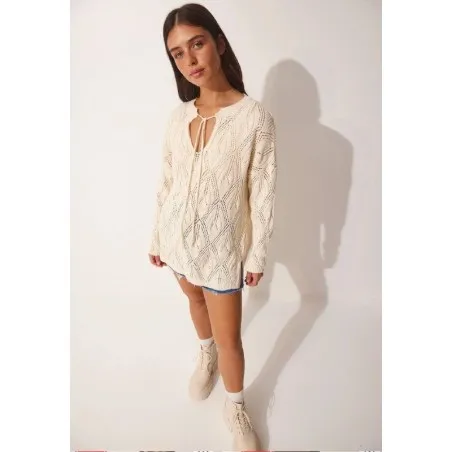 Pull crochet manches longues SH/6765 - MixR