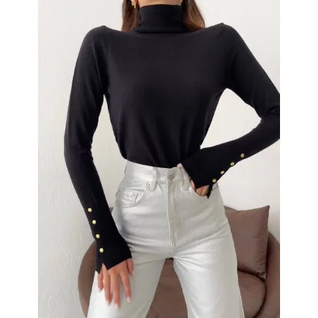 Pull col roulé en maille fine SH/6731 - MixR