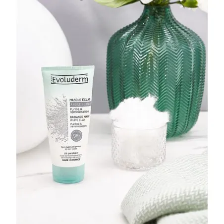 Masques Visage Purifiant evoluderm  ARGILE BLANCHE - evoluderm