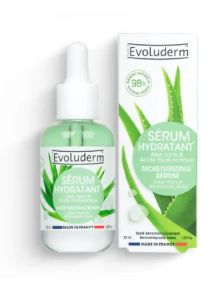 Evoluderm - Sérum Hydratant Aloe Vera & Acide Hyaluronique - 30ml - evoluderm