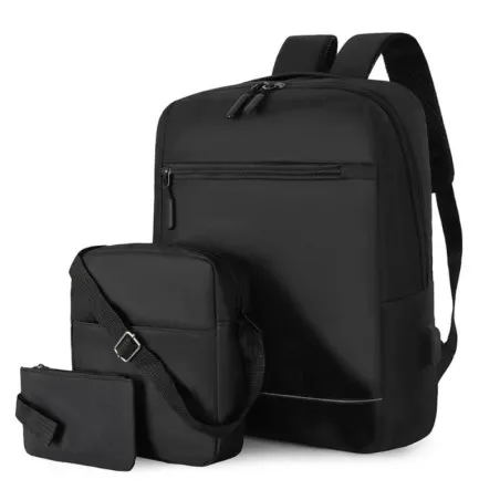 Sac à dos 3 pièces Pour Ordinateur Portable Avec Câble USB - 