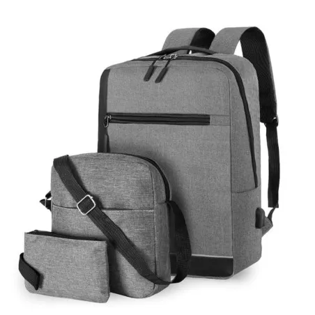 Sac à dos 3 pièces Pour Ordinateur Portable Avec Câble USB - 