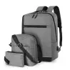 Sac à dos 3 pièces Pour Ordinateur Portable Avec Câble USB - 