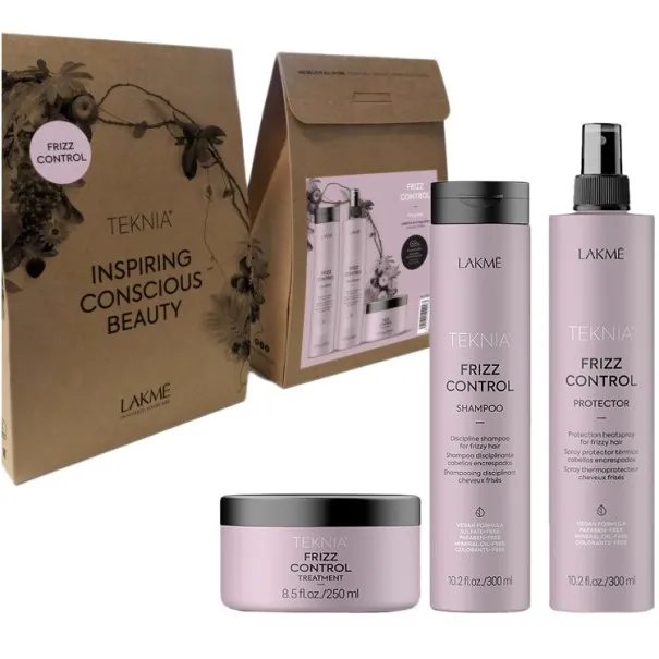 Coffret pour cheveux indisciplinés et bouclés Lakme Teknia Frizz Control - Lakmé Coffret pour cheveux indisciplinés et bouclés Lakme Teknia Frizz Control - Lakmé