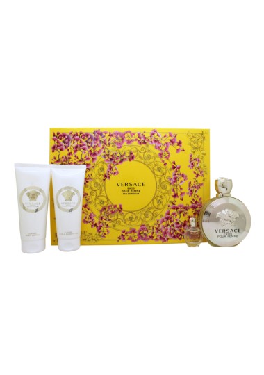 VERSACE EROS POUR FEMME COFFRET CADEAU EAU DE PARFUM 100ML 4PCS - VERSACE