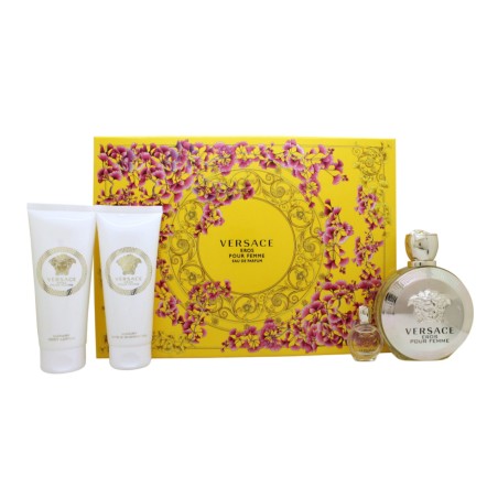 VERSACE EROS POUR FEMME COFFRET CADEAU EAU DE PARFUM 100ML 4PCS - VERSACE