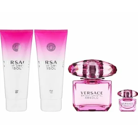 Versace Bright Crystal Absolu By Versace, 4 Piece Gift Set For Women - VERSACE