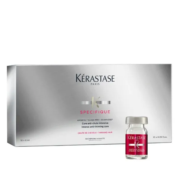 Ampoules Anti-Chute KÉRASTASE  AMINEXIL CURE ANTI-CHUTE INTENSIVE 10 X 6 ML - KÉRASTASE