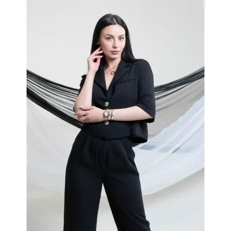 Set Chemise Courte Et Pantalon En Lin SH/7188 - Unbranded