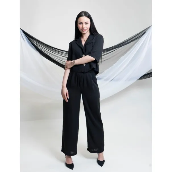 Set Chemise Courte Et Pantalon En Lin SH/7188 - Unbranded Set Chemise Courte Et Pantalon En Lin SH/7188 - Unbranded