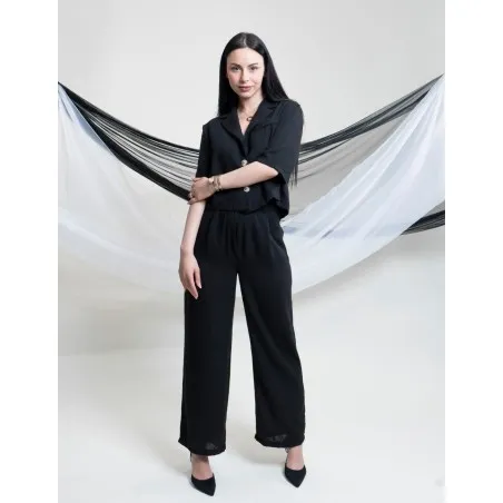 Set Chemise Courte Et Pantalon En Lin SH/7188 - Unbranded