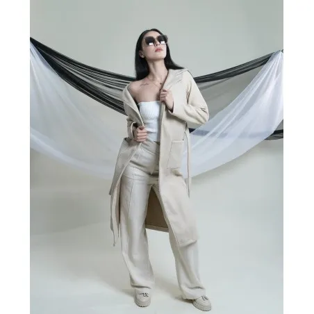 Manteau avec ceinture à nouer SH/3794 - MixR