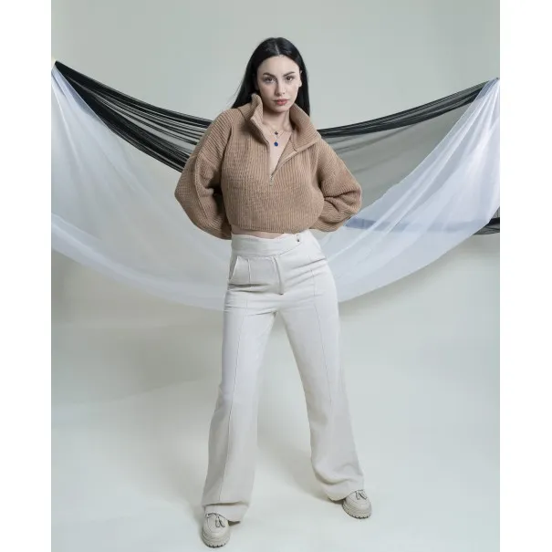 Pull à col cheminée zippé en maille douce SH/6752 - MixR Pull à col cheminée zippé en maille douce SH/6752 - MixR
