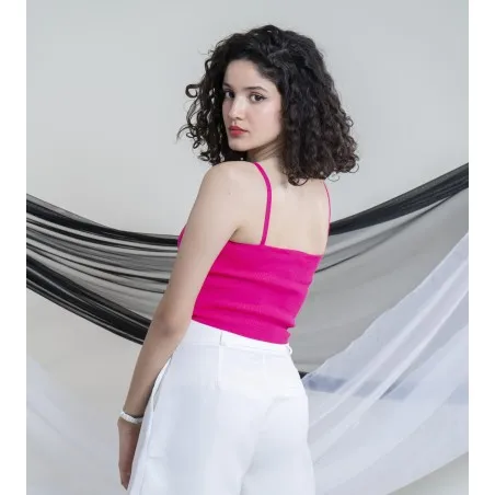 Crop top style corset  à bretelles fines  SH/3589 - Bis