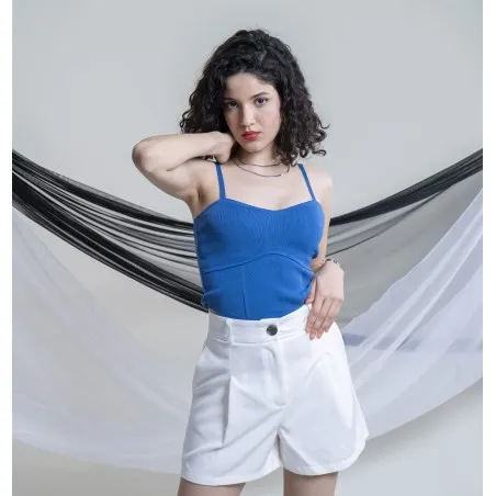 Crop top style corset  à bretelles fines  SH/3589 - Bis