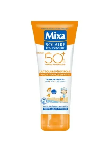 Lait Solaire Enfant Mixa  CRÈME SOLAIRE ENFANT SPF50+ PEAU SENSIBLE - mixa