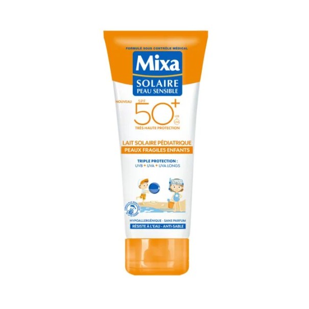 Lait Solaire Enfant Mixa  CRÈME SOLAIRE ENFANT SPF50+ PEAU SENSIBLE - mixa