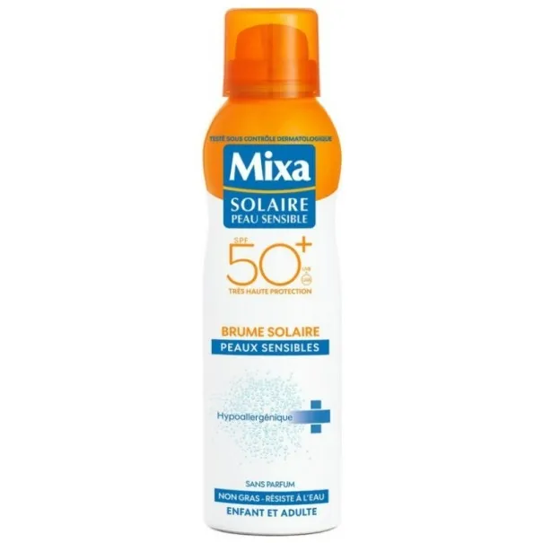 brume Mixa SOLAIRE ENFANTS & ADULTES PEAUX SENSIBLES SPF50+ - MIXA
