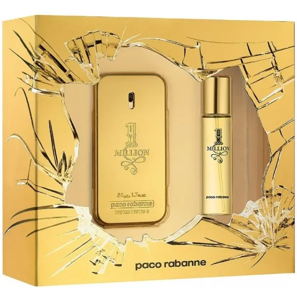 Coffret Eau de Toilette Homme PACO RABANNE 1 MILLION EDT 50 ML + EDT 15 ML - PACO RABANNE Coffret Eau de Toilette Homme PACO RABANNE 1 MILLION EDT 50 ML + EDT 15 ML - PACO RABANNE