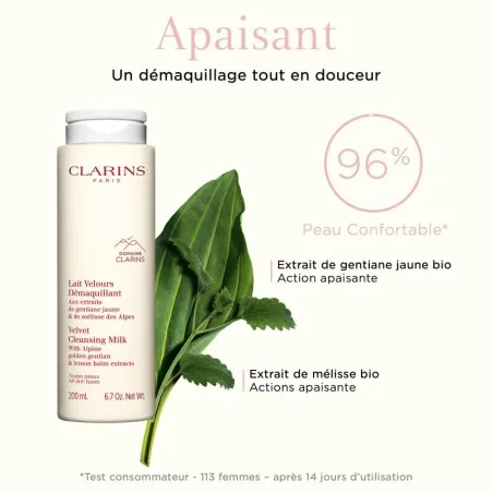 Lait Démaquillant CLARINS  VELOURS 200ML - CLARINS