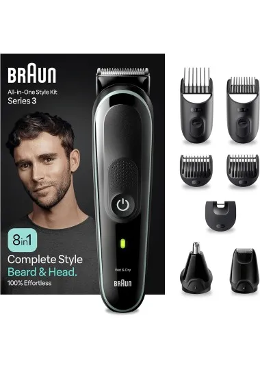 Tondeuse BRAUN  MULTIFONCTION 8EN1 BRAUN MGK3441 - BRAUN