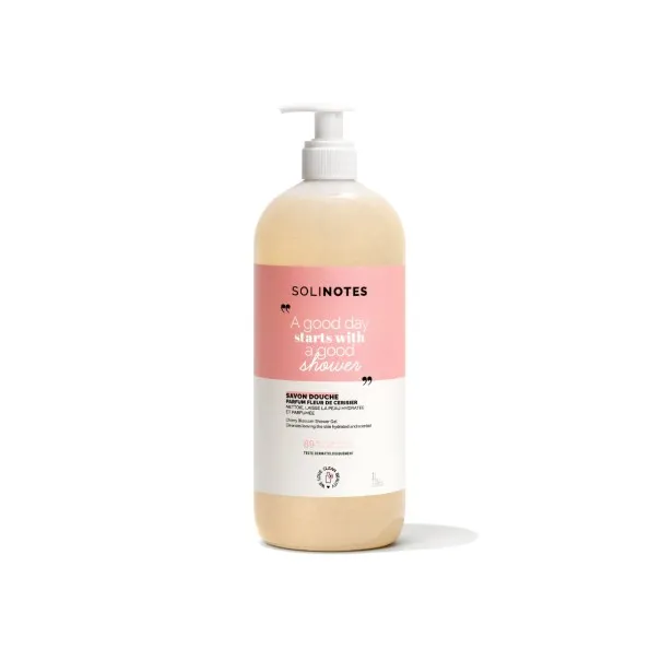 Gel Douche Femme SOLINOTES  FLEUR DE CERISIER 1L - SOLINOTES