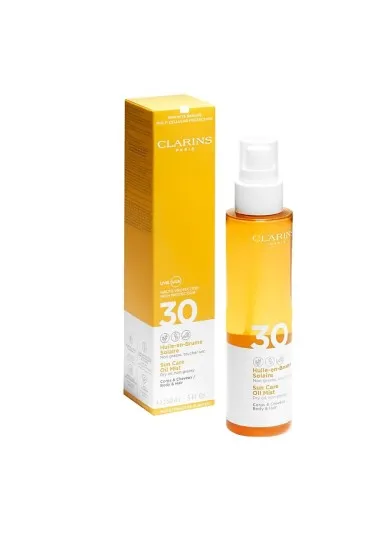 Huile de corps CLARINS  PROTECTION SOLAIRE CORPS/CHEVEUX EN SPRAY UVA/UVB 30 - CLARINS
