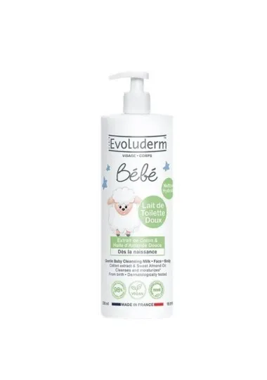 Lait Démaquillant evoluderm  BÉBÉ 500ML - evoluderm