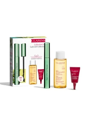 Coffret maquillage CLARINS  MASCARA SUPRA LIFT&CURL + HUILE DÉMAQUILLANTE 50 ML - CLARINS