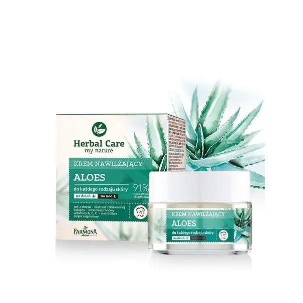 Crème de Jour Hydratante FARMONA  HERBAL CARE ALOE MOISTURIZING 50 ML - FARMONA