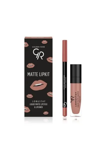 LIPKIT SET WARM NUDE COLOR - Golden Rose