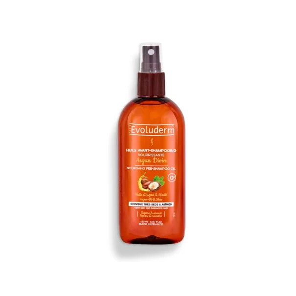 EVOLUDERM HUILE AVANT-SHAMPOING NOURRISSANTE ARGAN DIVIN 150 ML - evoluderm