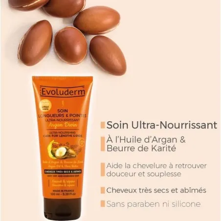 EVOLUDERM SOIN LONGUEURS ET POINTES ULTRA-NOURRISSANT ARGAN - EVOLUDERM