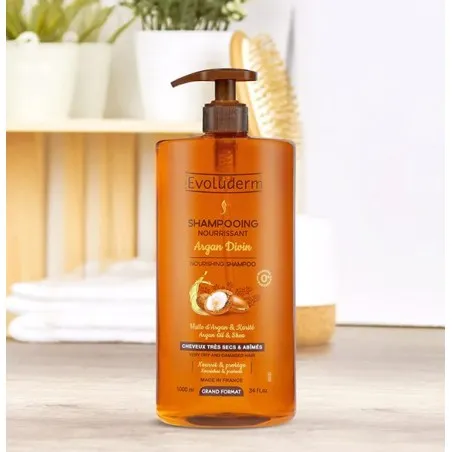 EVOLUDERM SHAMPOING NOURRISSANT ARGAN DIVIN 1 L - evoluderm
