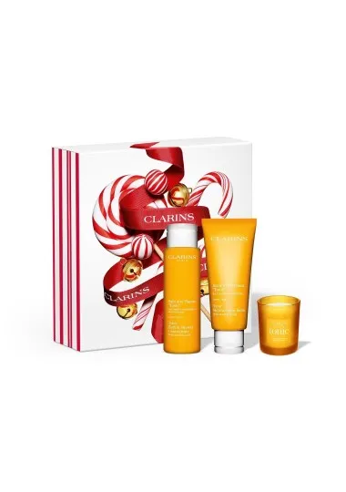 Coffret Soins Femme CLARINS  SPA AT HOME - 2 PRODUITS + BAUME HYDRATANTE - CLARINS