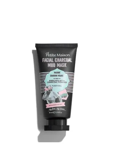 Masque visage Lissant Petit Maison  À L'ARGILE ET AU CHARBON 80 ML - Petit Maison