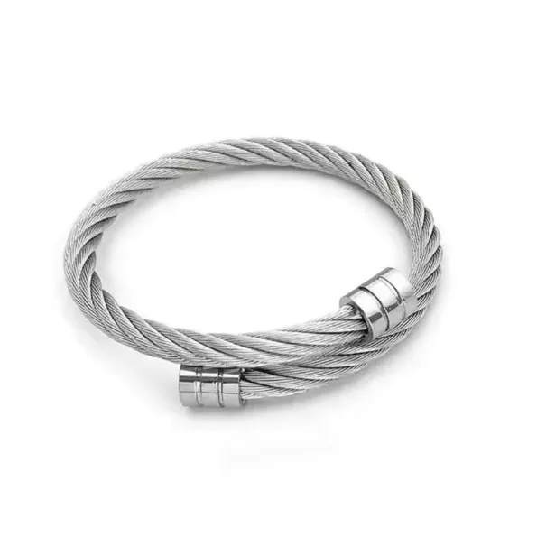 Stainless steel charm leather bracelet - ALBERTO RICCI