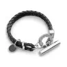 Stainless steel charm leather bracelet - ALBERTO RICCI