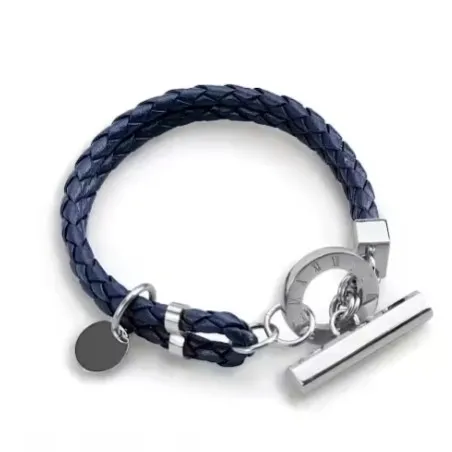 Stainless steel charm leather bracelet - ALBERTO RICCI