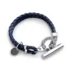 Stainless steel charm leather bracelet - ALBERTO RICCI