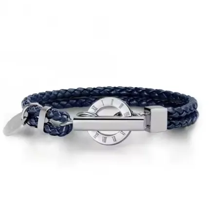 Stainless steel charm leather bracelet - ALBERTO RICCI